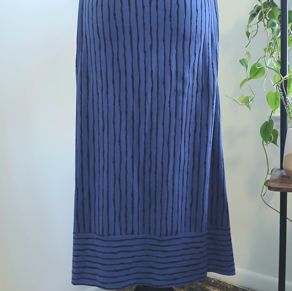 NWT- M x MATTHILDUR -Icelandic-Handmade -Blue and Black -Sleeveless-dress-Size M - Picture 7 of 13